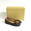 کالج عروسکی بالرین مایکل کورس قهوه ای مدل honey signature logo ballet flat