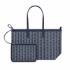 کیف لاکوست سرمه ای مدل Zeyl Grained tote bag