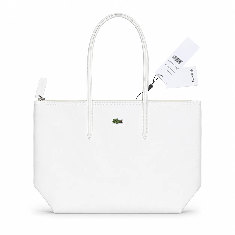 کیف لاکوست سفید مدل shopping tote bag