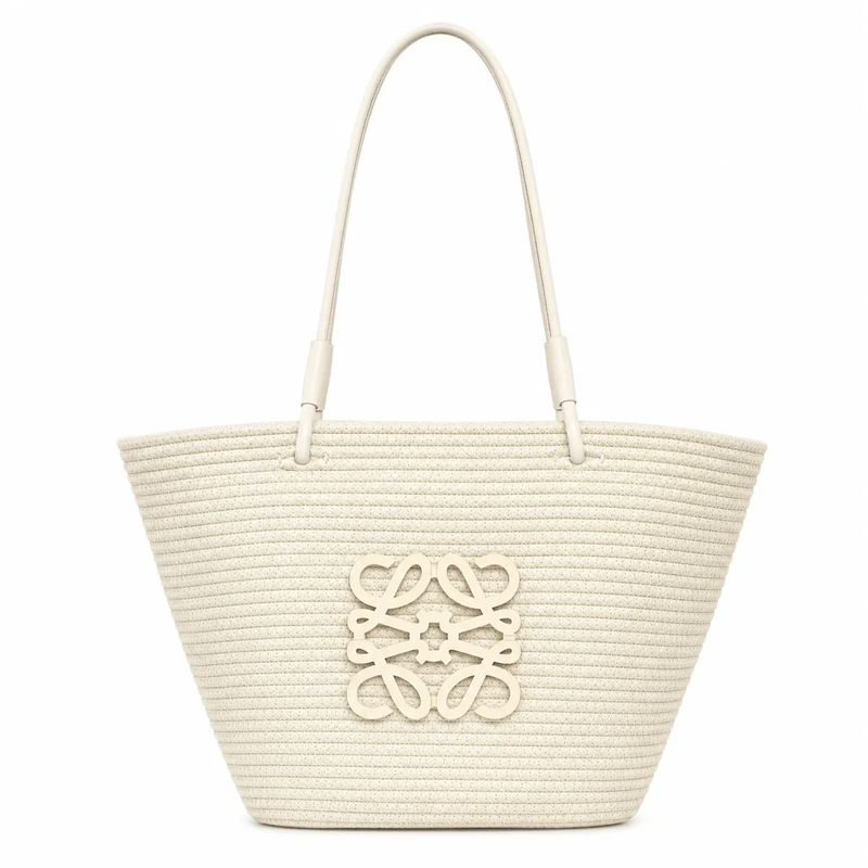 کیف حصیری کرم مدل Loewe