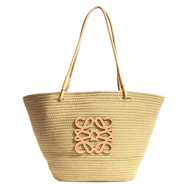 کیف حصیری قهوه ای مدل Loewe