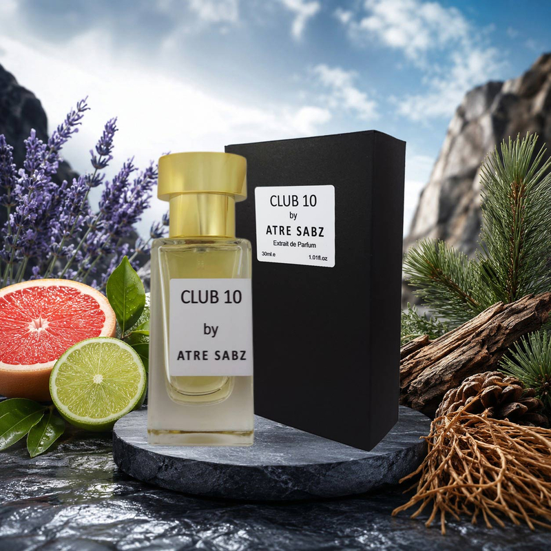 عطر بلو لیبل مرد (Club 10) اختصاصی ATRE SABZ اکستریت 30 میلی لیتر