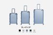 ست چمدان رزمری مدل  Rose Merry RL-473-3P_Full set_Blue