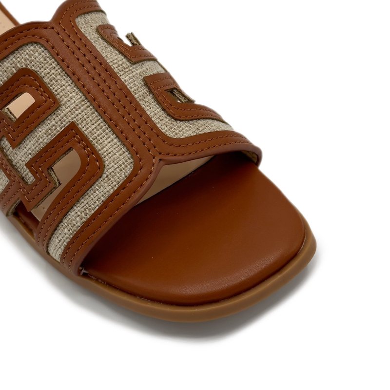 صندل زنانه رزمری مدل SH6039-Brown/Beige