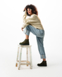 نیم بوت زنانه استرادیواریوس مدل Stradivarius Flat Ankle Boots - BTGr37