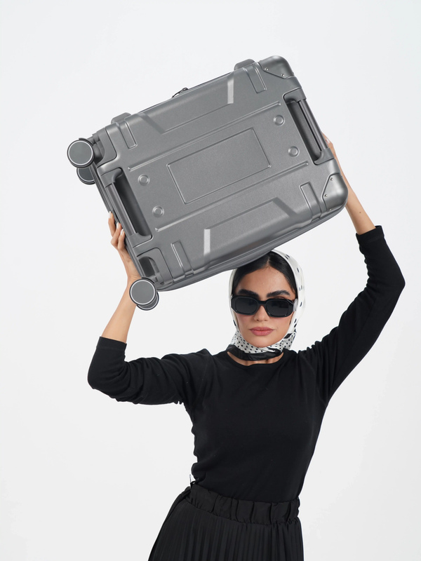 چمدان سایز متوسط مدل Rose Merry RL-204-Medium_Grey