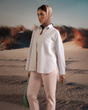 شومیز زنانه بغل دکمه لینن 00208 Rose Merry-سفید