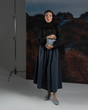 بلوز میدی زنانه وال ژاکارد 304450 Rose Merry-مشکی