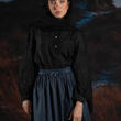 بلوز میدی زنانه وال ژاکارد 304450 Rose Merry-مشکی
