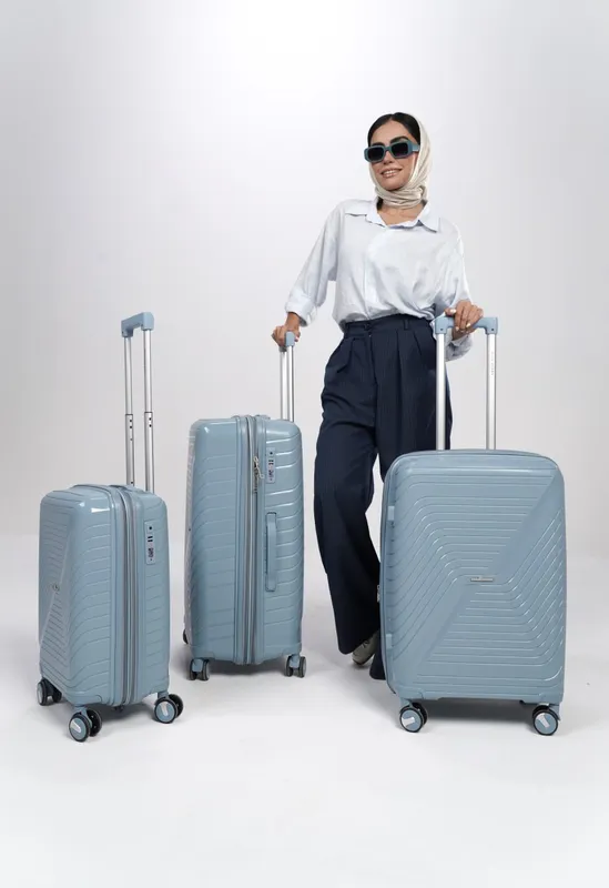 چمدان سایز متوسط مدل Rose Merry RL-313-Medium_L.blue