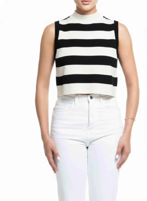 تاپ بافت راه راه زنانه رزمری مدل Rose Merry CL3253