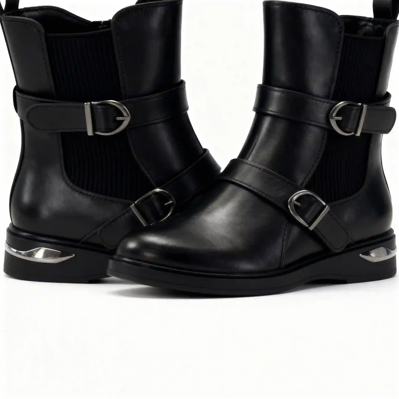 نیم بوت زنانه رزمری مدل Rosse merry Flat Ankle Boots SH6105