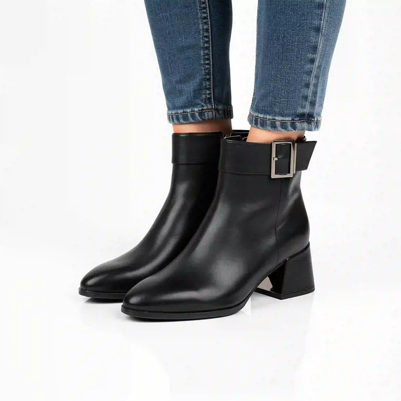 نیم بوت زنانه رزمری مدل Rosse merry Flat Ankle Boots SH6101