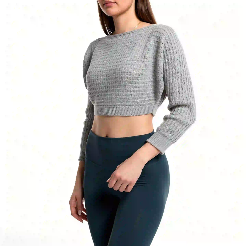 بافت کراپ بیسیک زنانه رزمری مدل Rose Merry CL3257