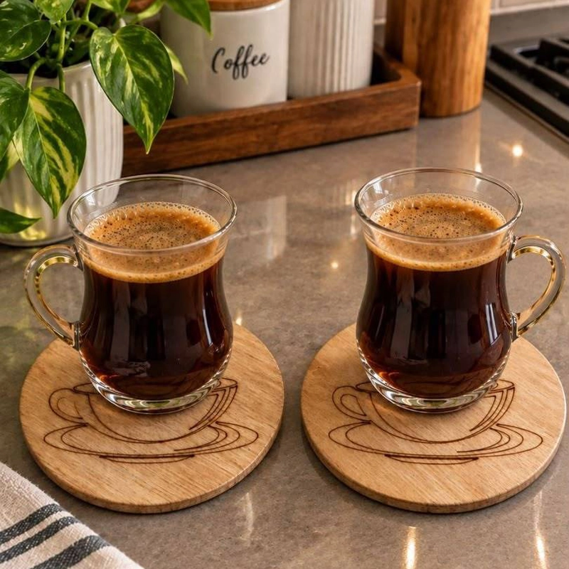 زیر لیوانی دایره 6 عددی