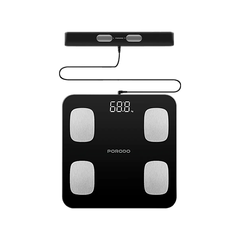 ترازوی هوشمند پرودو مدل PORODO PRCISE ANALYSIS SMART SCALE PD-LFST089-BK