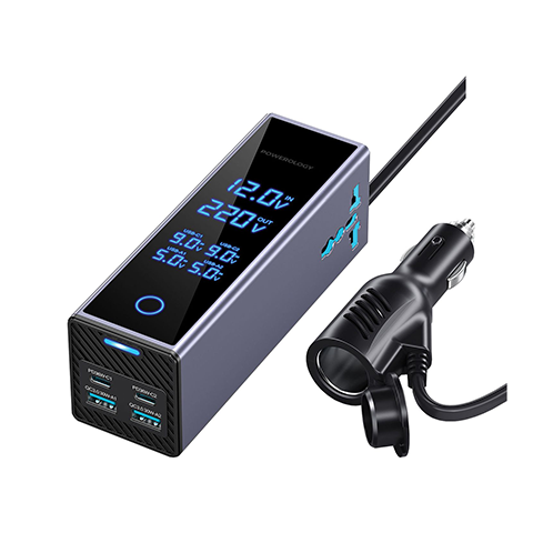 اینورتر فندکی پاورولوژی مدل POWEROLOGY CAR POWER INVERTER PWCUQC044