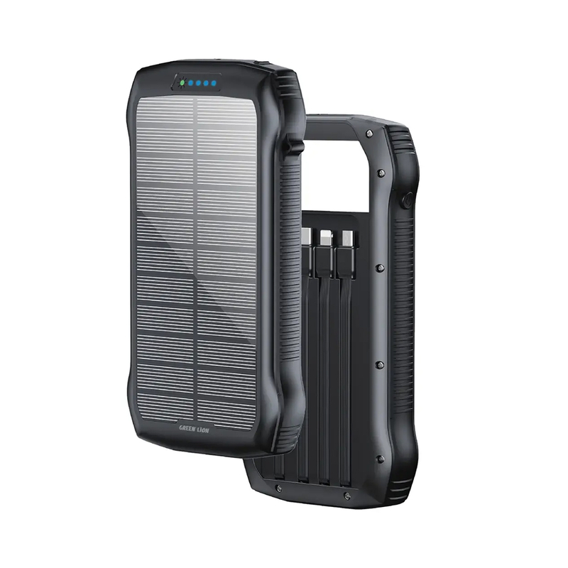 پاوربانک خورشیدی ۲۰۰۰۰ میلی آمپر گرین لاین مدل GREEN LION SOLAR FORCE GNSOLF20PBBK