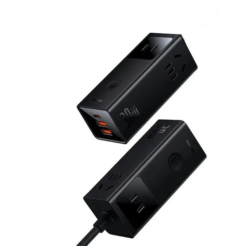 آداپتور و چندراهی BASEUS مدل 30w 3Port PowerCombo Digital PowerStrip CCGAN30-3ACC
