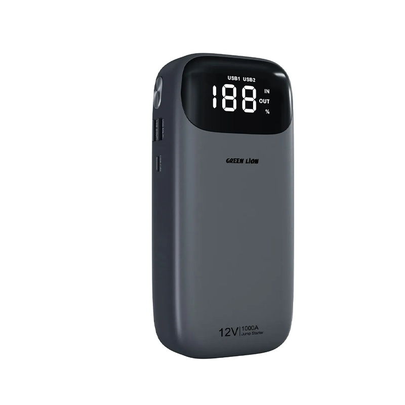 جامپ استارتر و پاوربانک 10000 میلی آمپر گرین لاین مدل GREEN LION FLEX POWER JUMPER AND POWER BANK GNFLXJUMP10GY