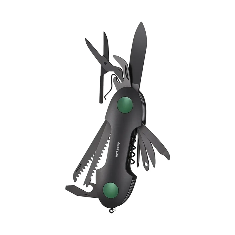 ابزار 14 کاره گرین لاین مدل GREEN LION 14 IN 1 TOOL MULTI TOOL KEY CHAIN KNIFE GN14N1MTOLBK