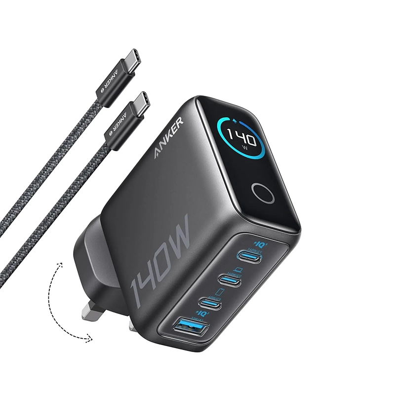 آداپتور 140W و کابل دو سر تایپ سی انکر مدل ANKER FAST CHARGER