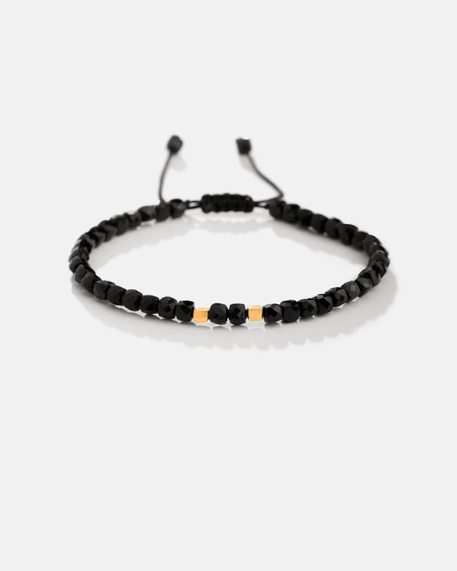 دستبند ترمالین و مکعب طلا