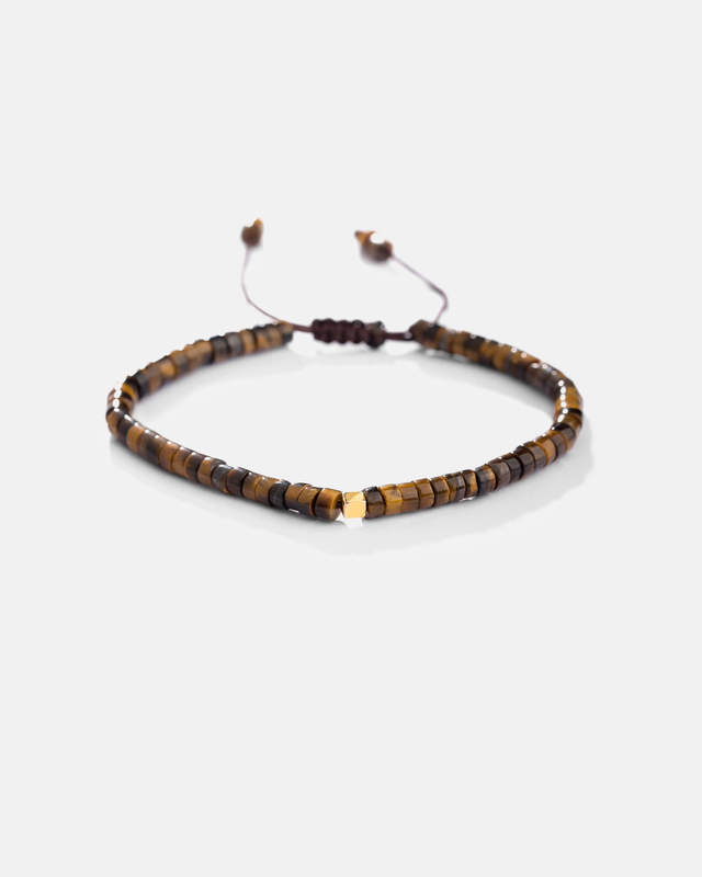 دستبند چشم ببر و مکعب طلا