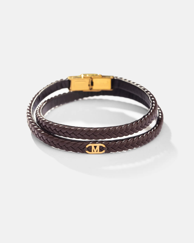 دستبند چرم حرف M