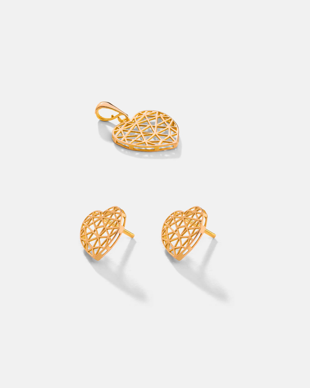 نیم ست قلب هاشوری