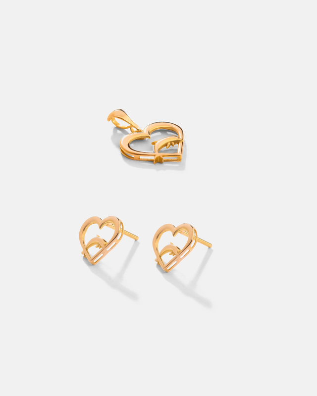 نیم ست قلب و دلفین