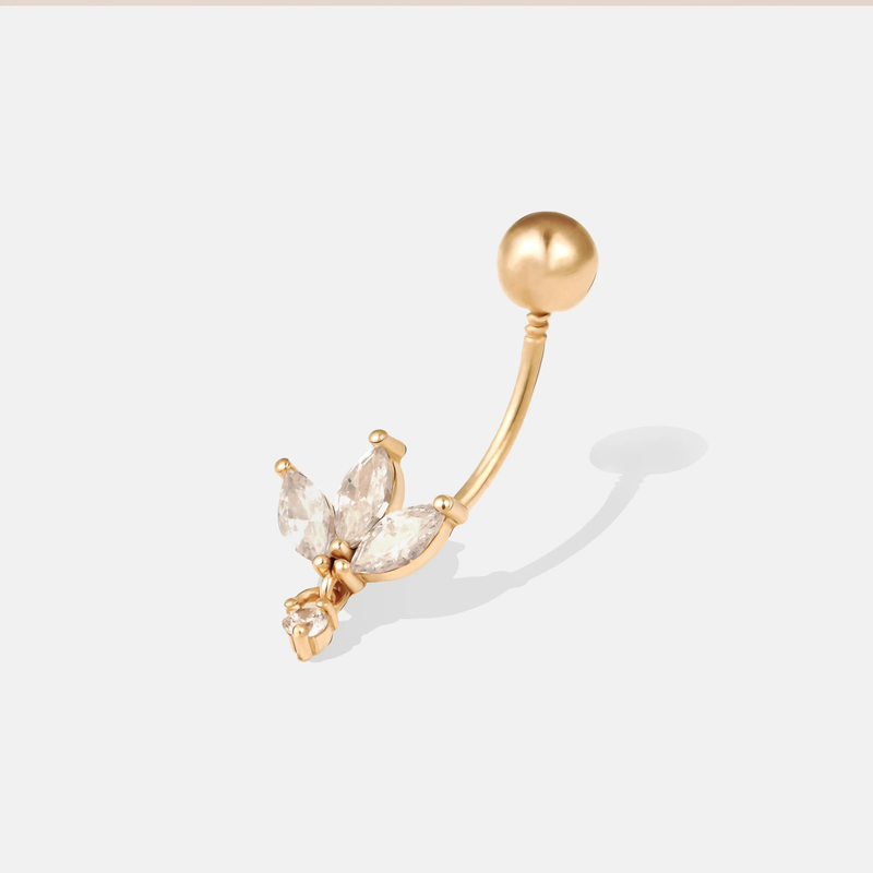 پیرسینگ ناف گلبرگ