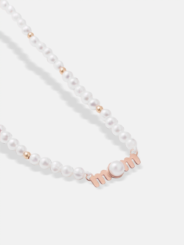 گردنبند طلا mom مرواریدی