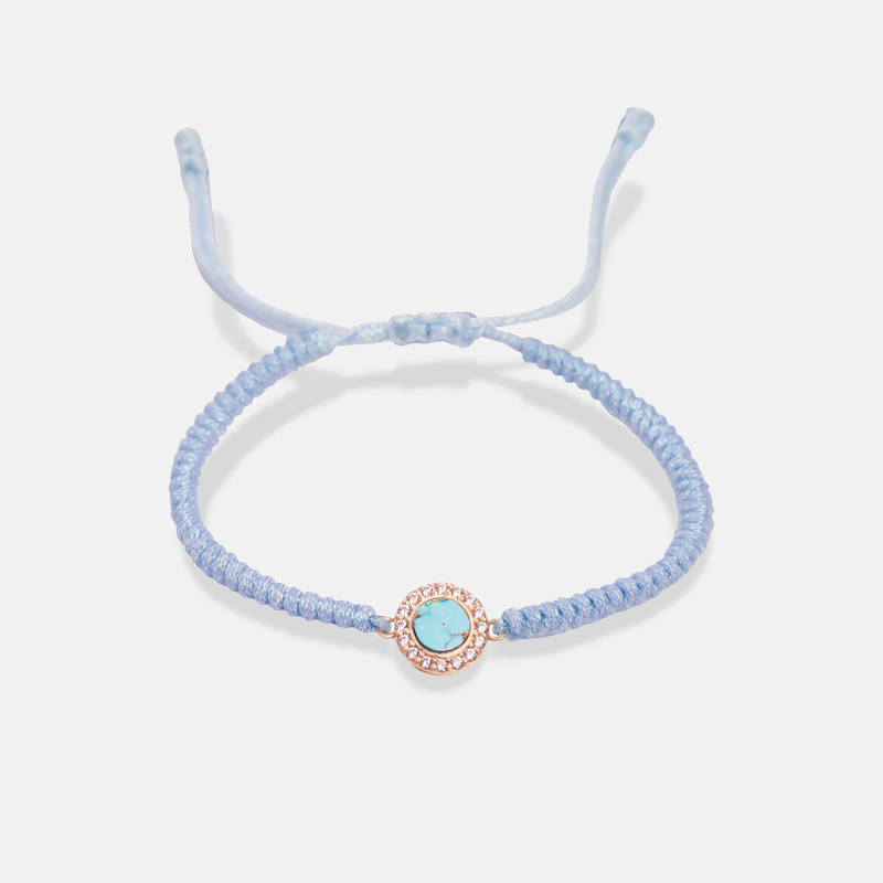 دستبند طلا فیروزه دایره