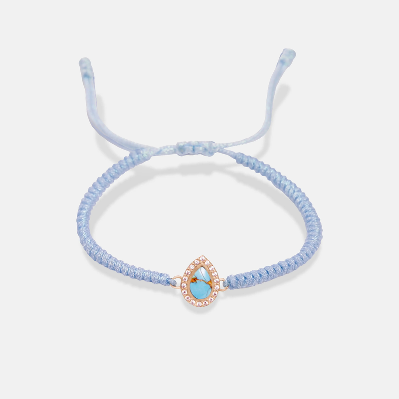 دستبند طلا فیروزه اشکی