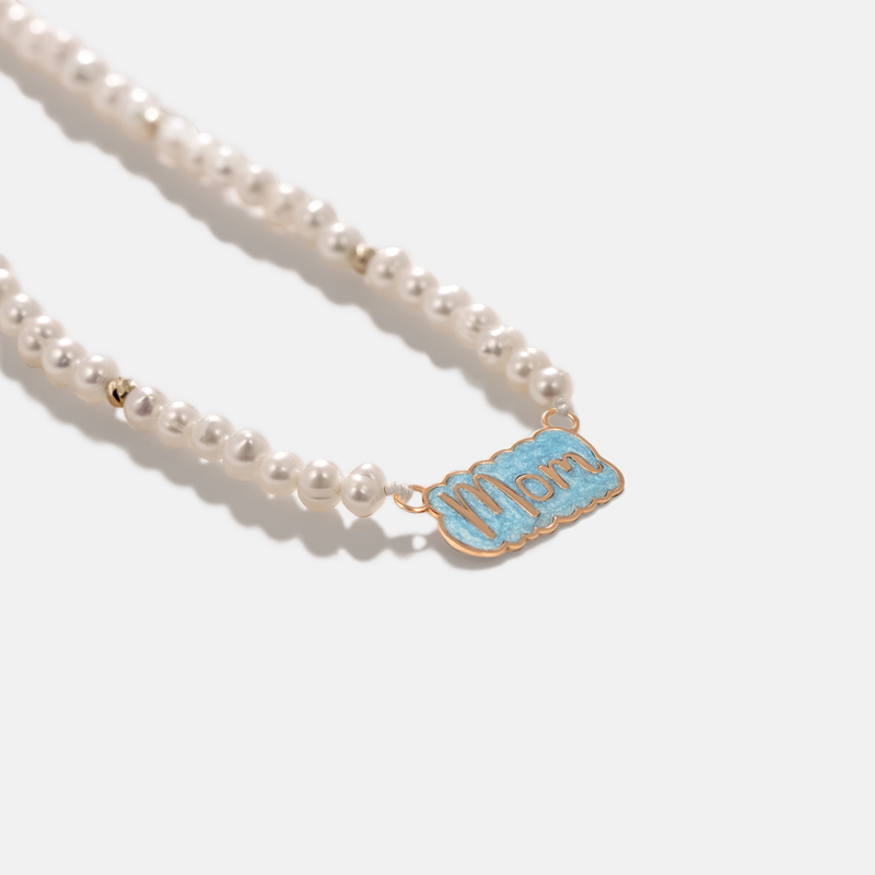 گردنبند طلا Mom میناکاری