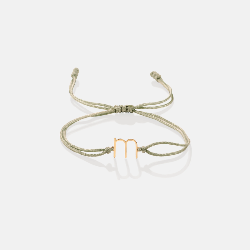 دستبند طلا حرف m