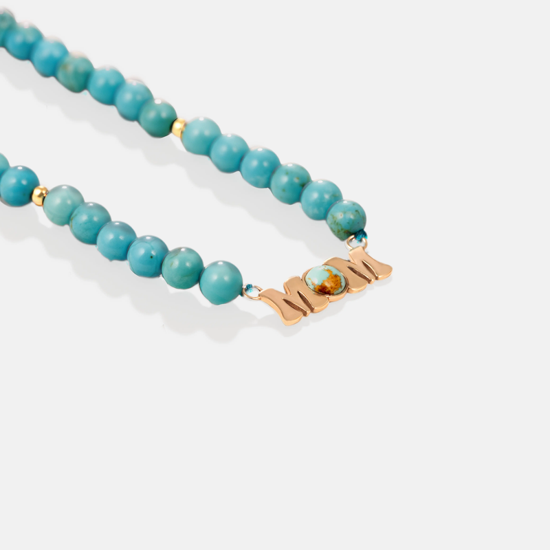 گردنبند طلا MOM فیروزه