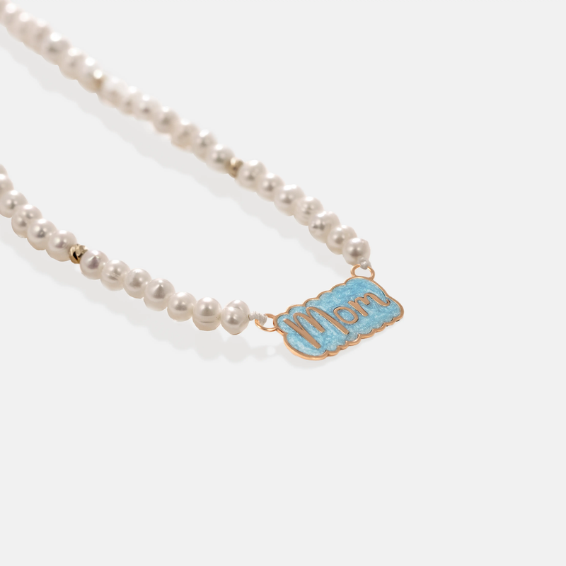 گردنبند طلا Mom میناکاری