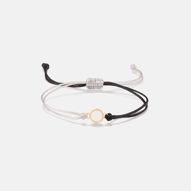 دستبند طلا دایره سفید