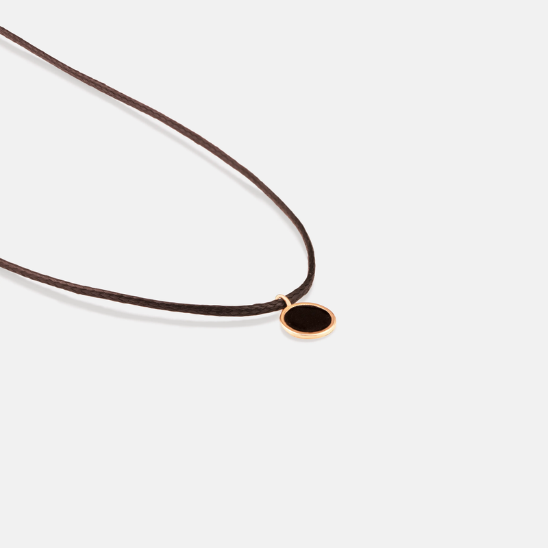 گردنبند طلا دایره مشکی