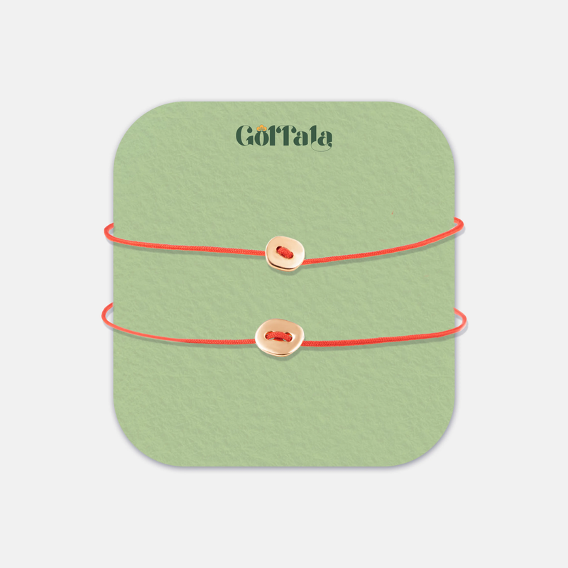 ست کاپل دستبند طلا دکمه