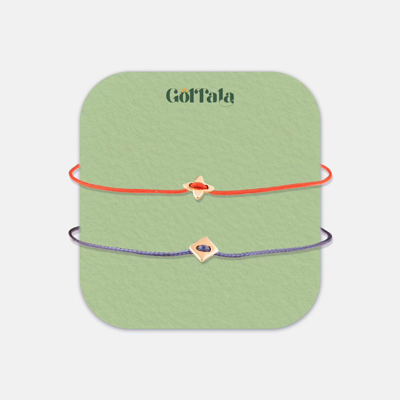 ست کاپل دستبند طلا مربع اسلیمی