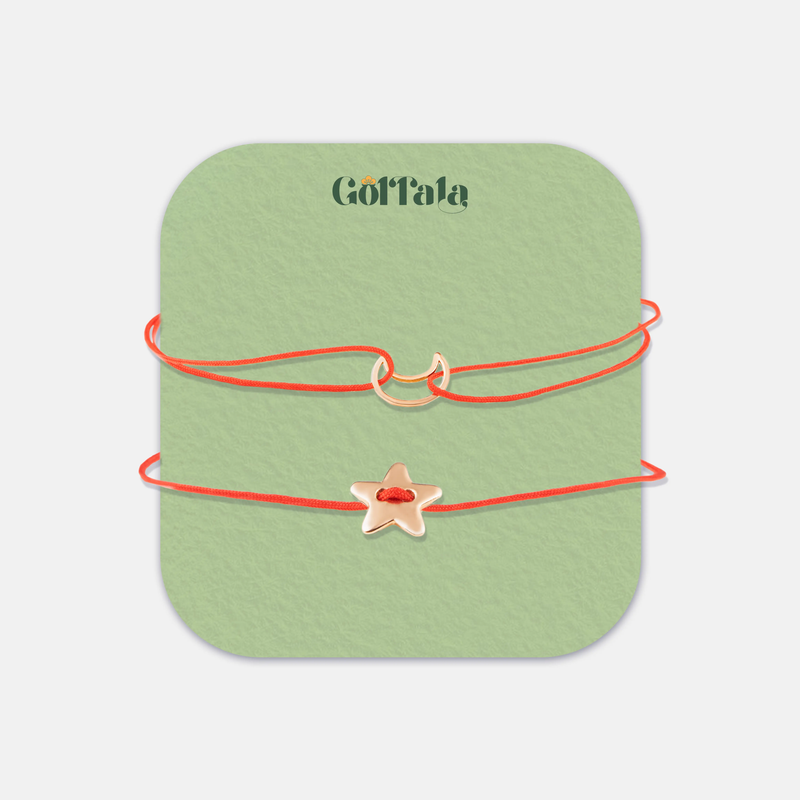 ست کاپل دستبند ماه و ستاره