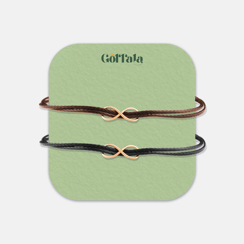 ست کاپل دستبند طلا بی نهایت