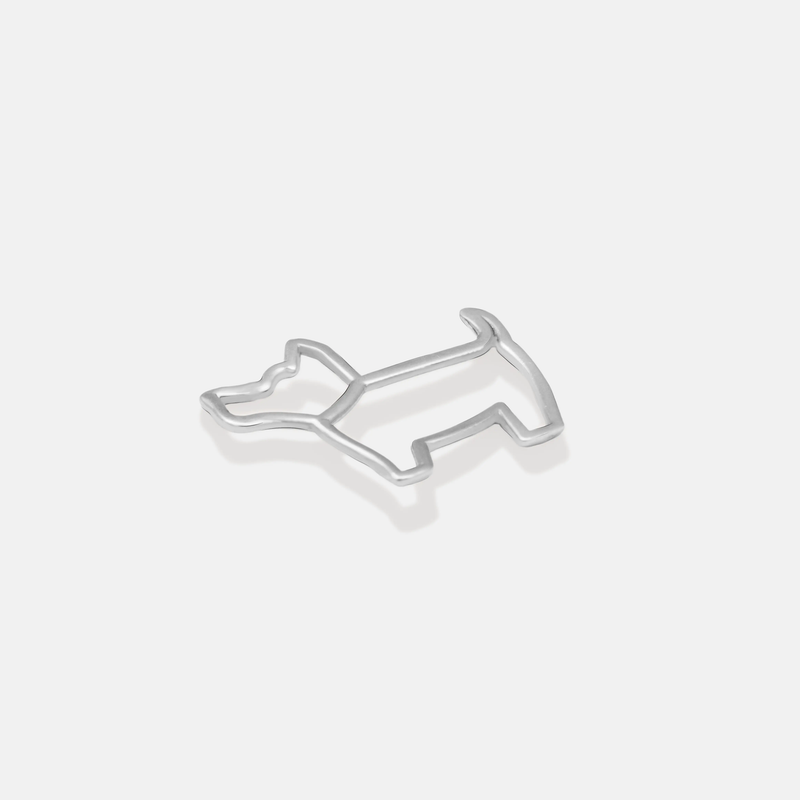 آویز نقره سگ مفتولی