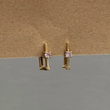 گوشواره طلا نگین صورتی