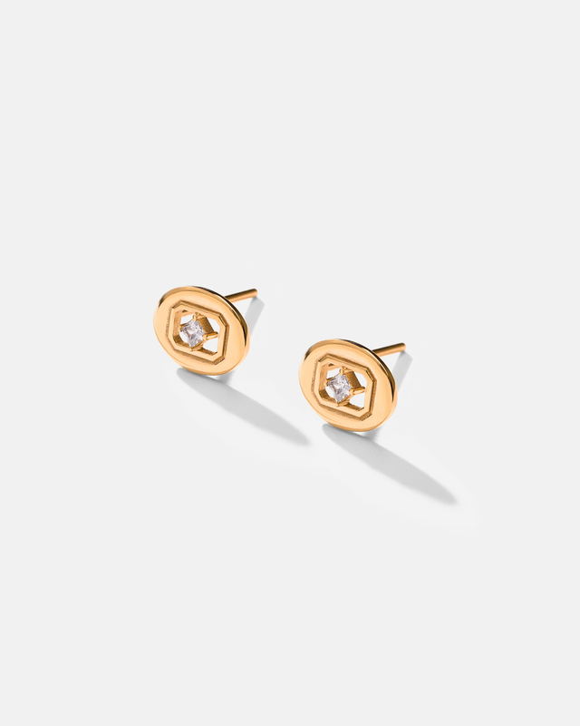 گوشواره تک نگین