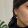 گوشواره طلا سرخ مروارید زنجیری
