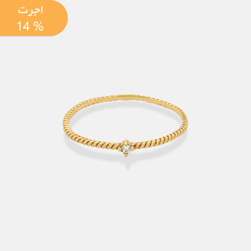 انگشتر طلا تک نگین 
